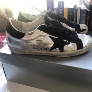Golden Goose superstar metallic sneakers
